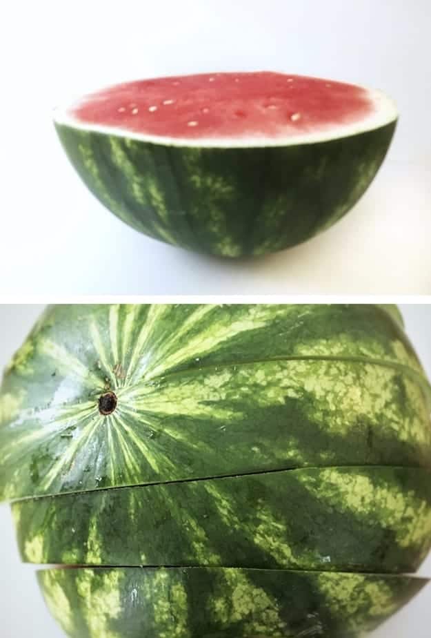 how to cut a watermelon process pic.