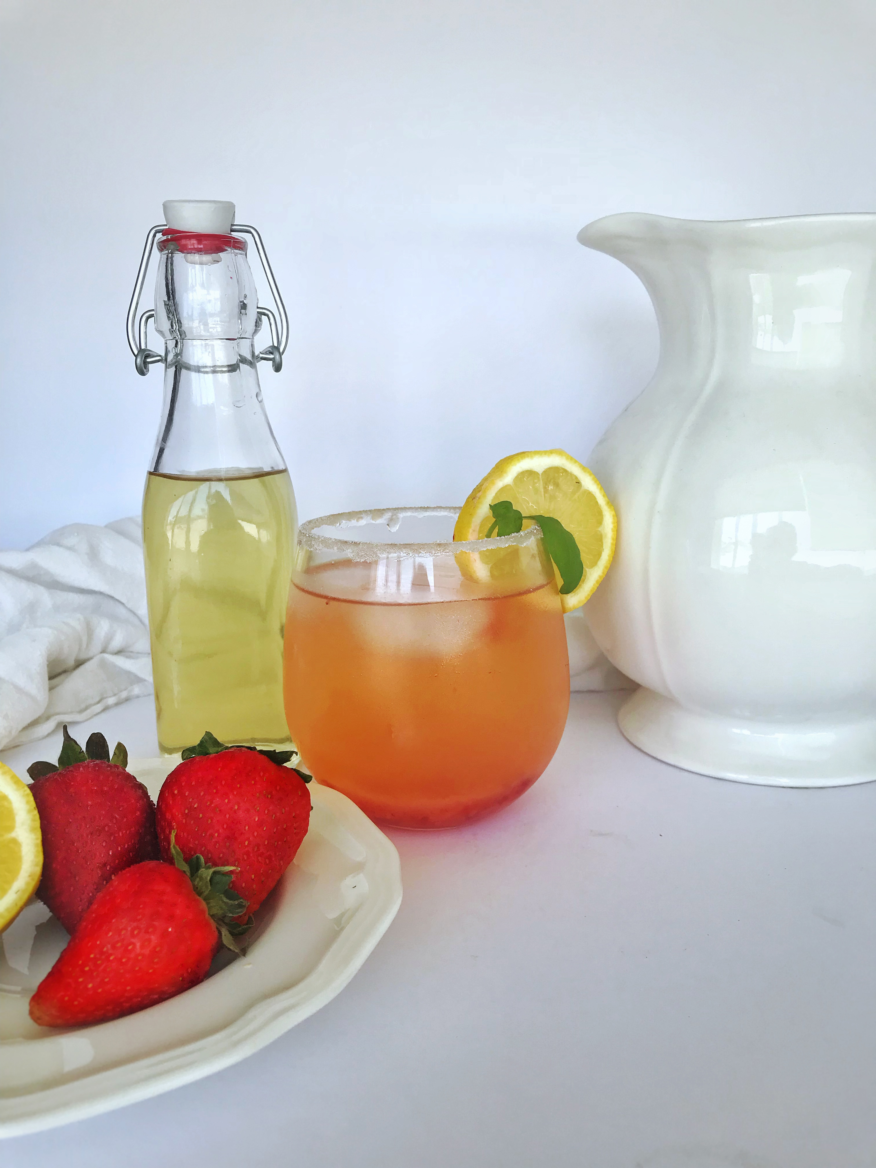 basil simple syrup and strawberry basil lemonade