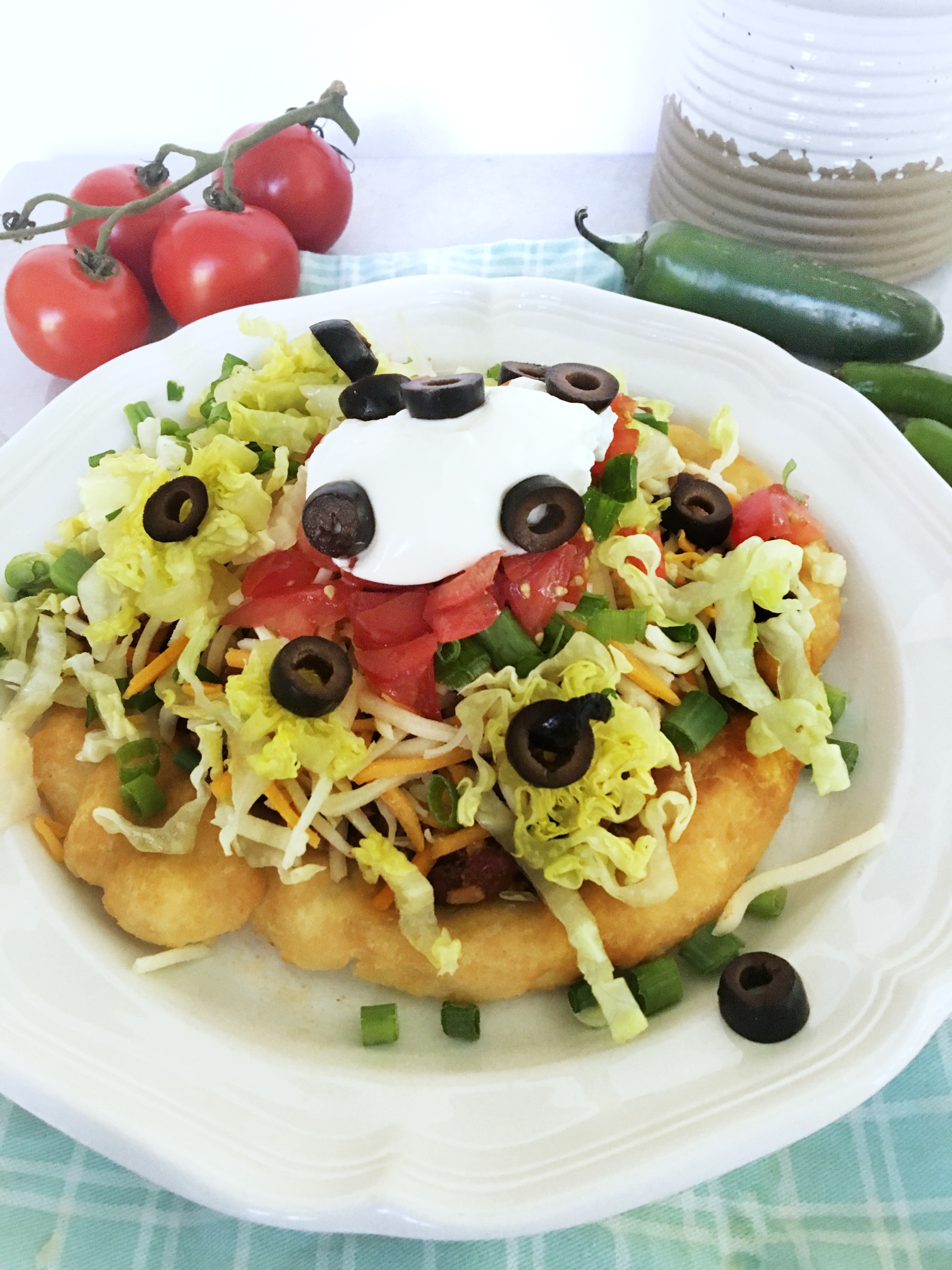 Navajo Tacos with toppings