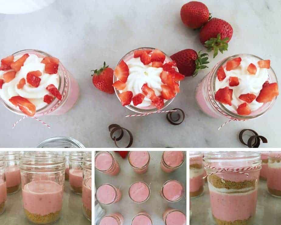 Strawberry Mousse Parfait Process Pic.