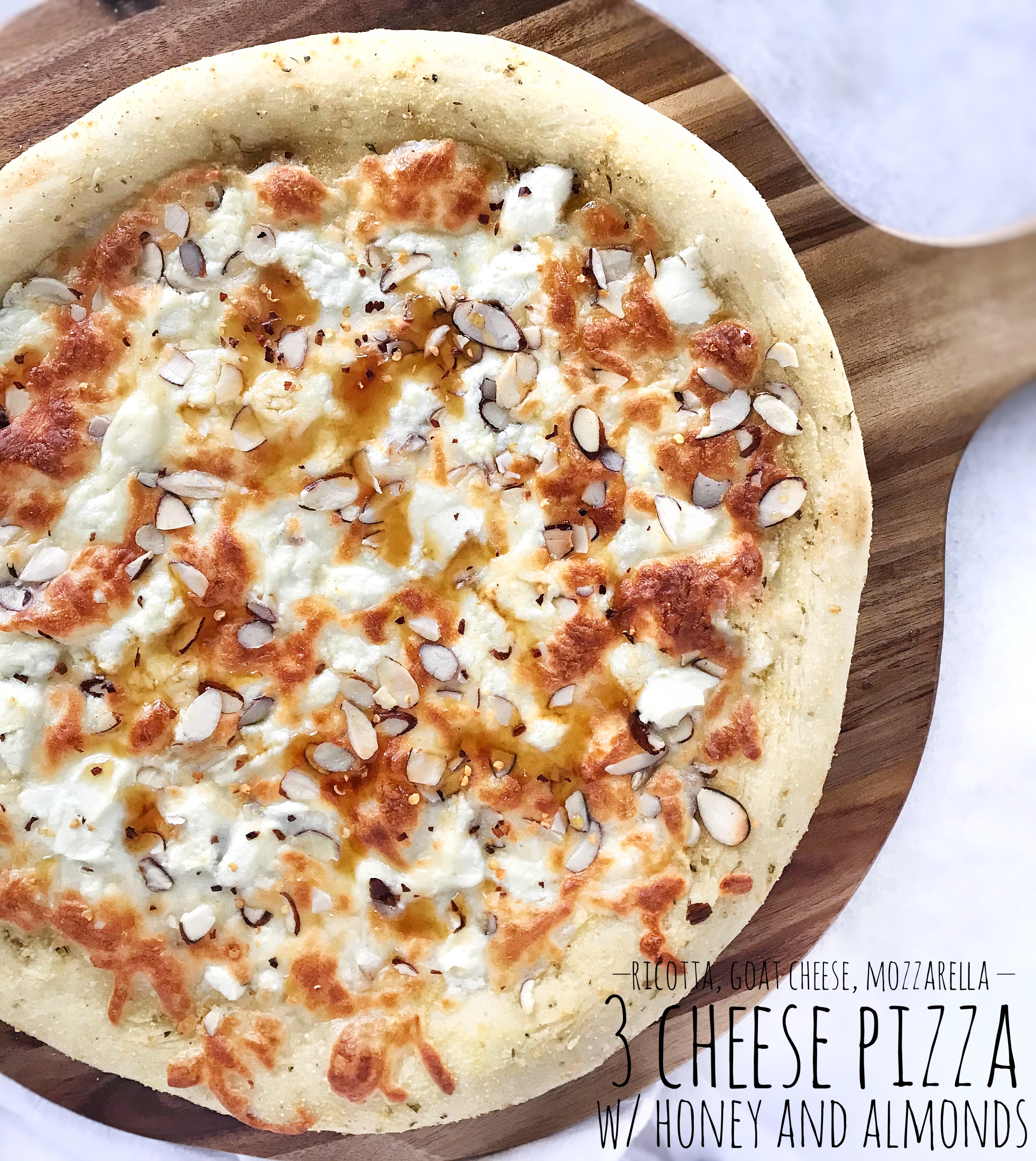 Try our honey 3 cheese pizza recipe