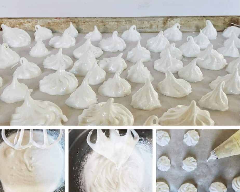 process making meringue kisses