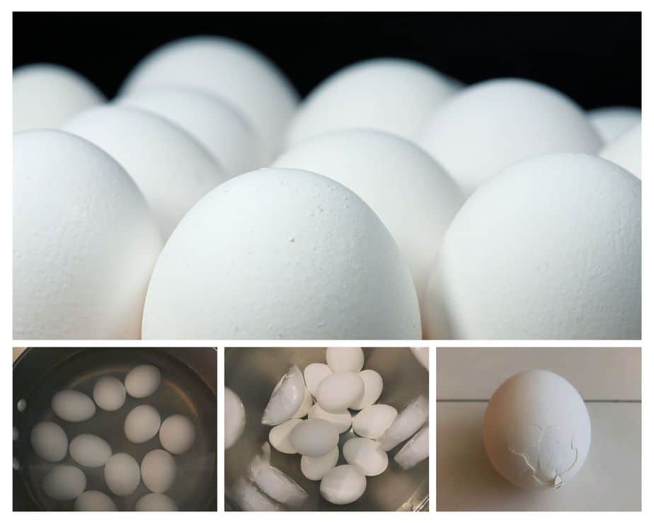 process picture collage-how to hard boil eggs