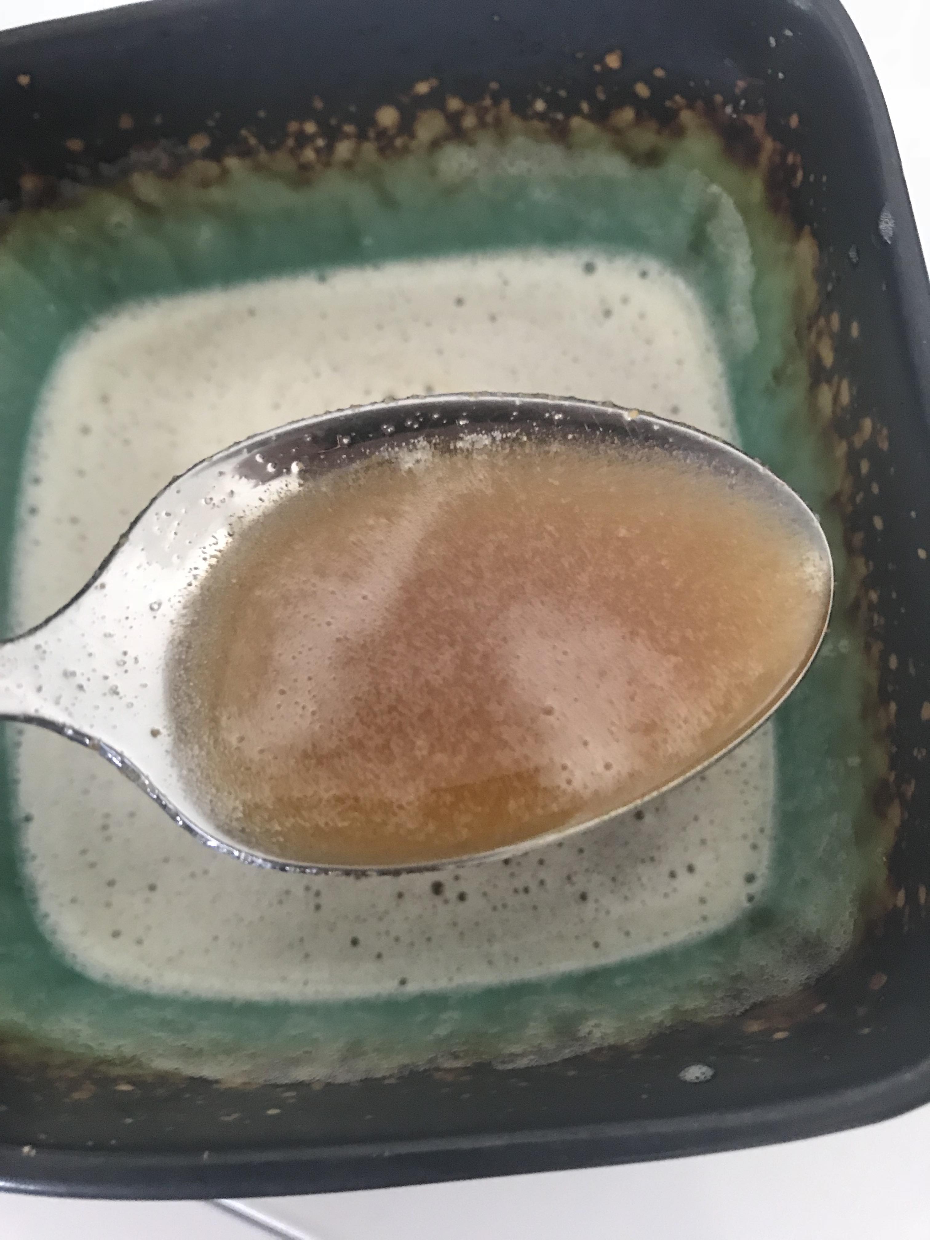 brown butter in bowl for ice cream