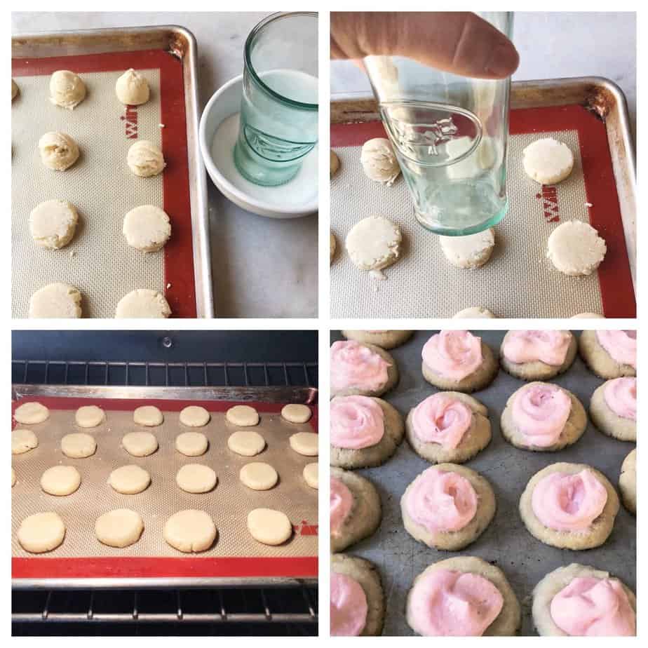 Pressed Almond Sugar Cookie collage process