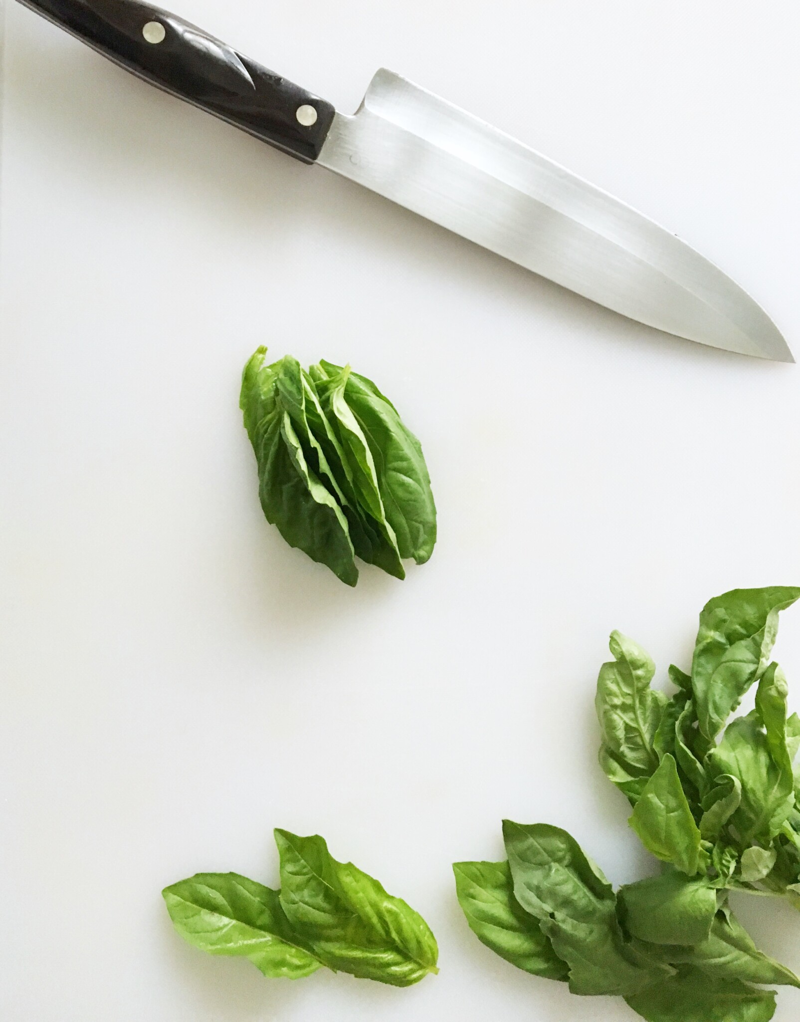 How to Cut Basil Ribbons (