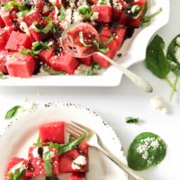 Watermelon Basil Feta Salad