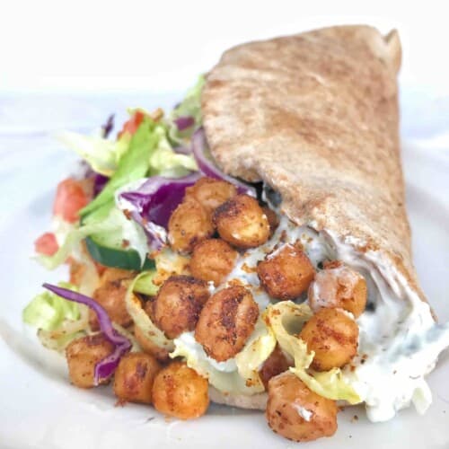 chickpea gyro on its side