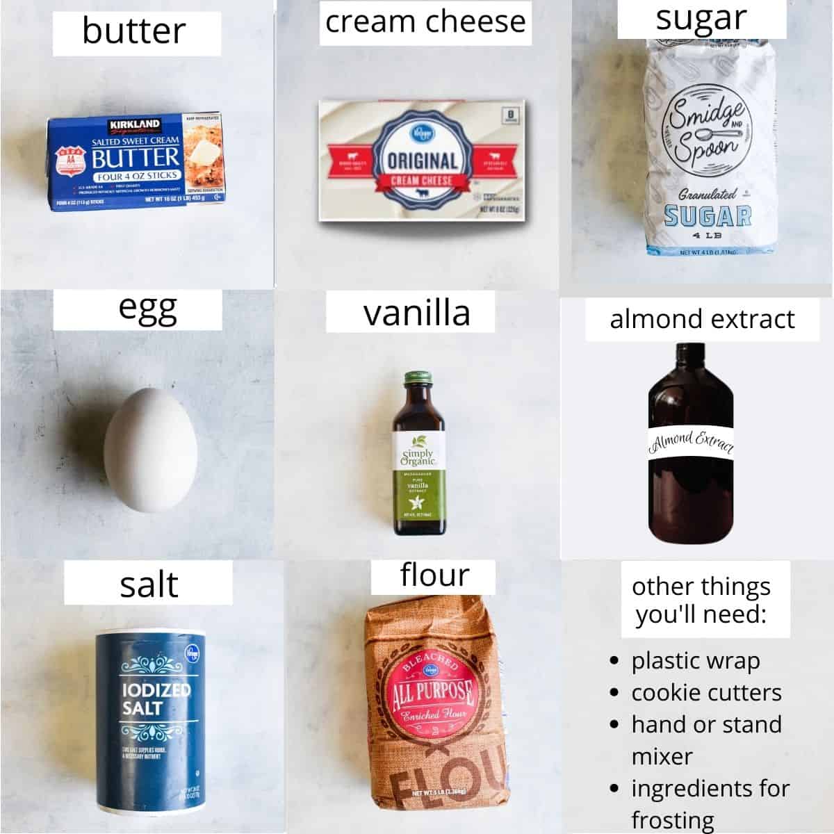 sugar cookie ingredients. 