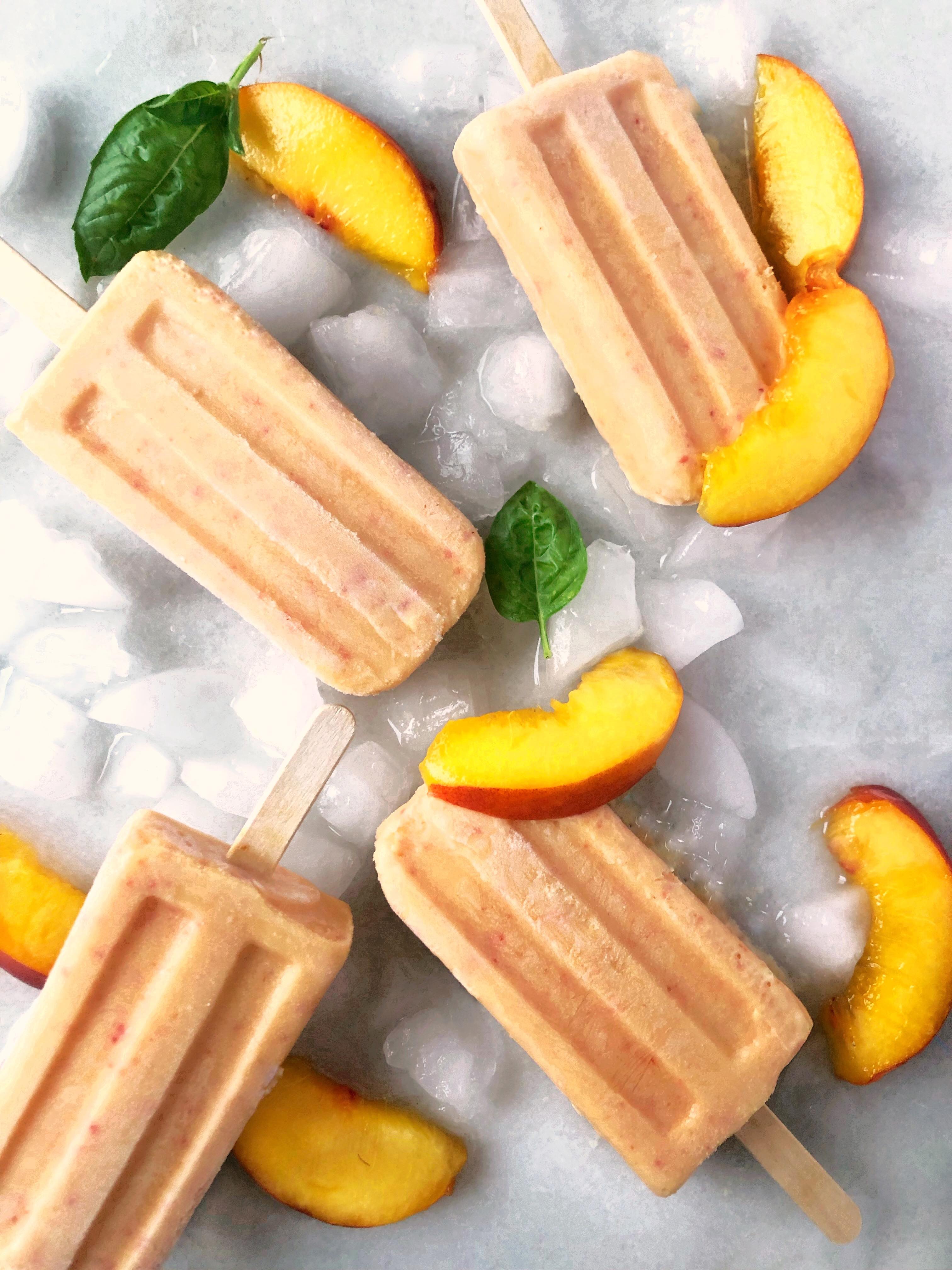 Creamy Peach & Honey Popsicles - Cookie and Kate