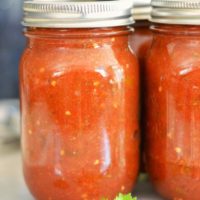 two jars of fresh homemade salsa