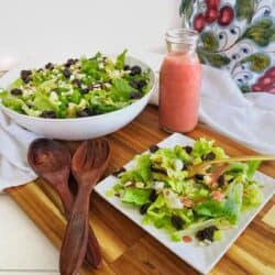 cherry salad with toasted almonds and cherry vinaigrette. featured image