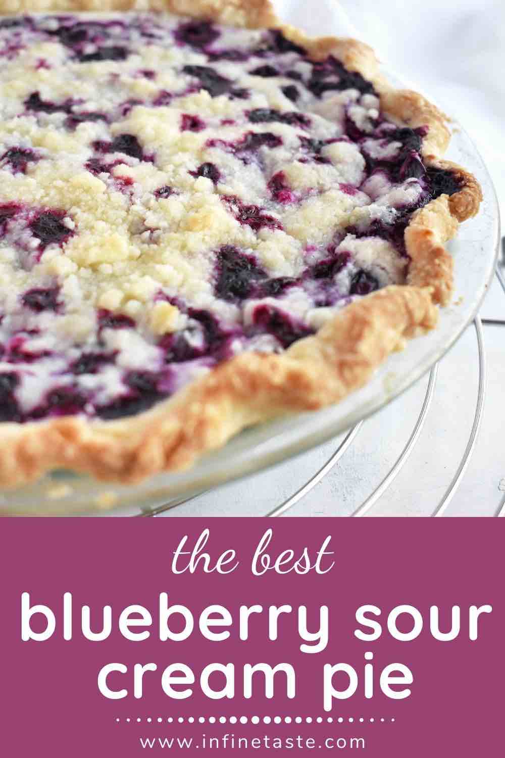 Blueberry Sour Cream Pie - In Fine Taste