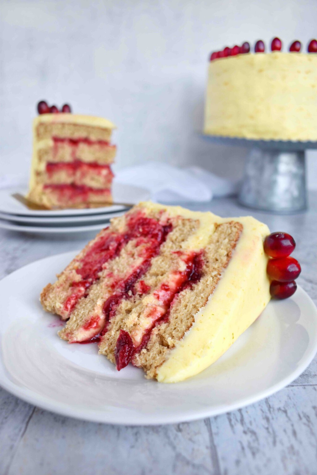 Cranberry Orange Brown Sugar Cake - In Fine Taste