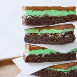 stack of mint brownies. featured image