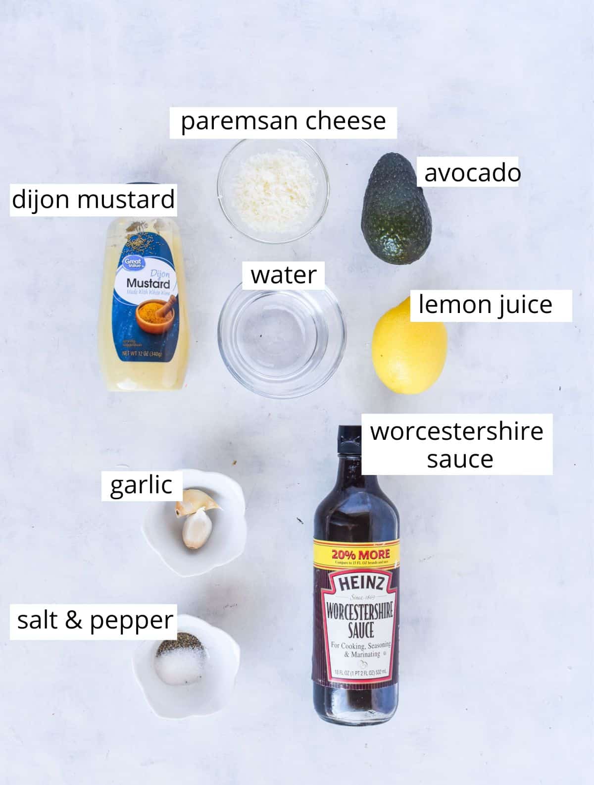 ingredients for recipe laid out. 