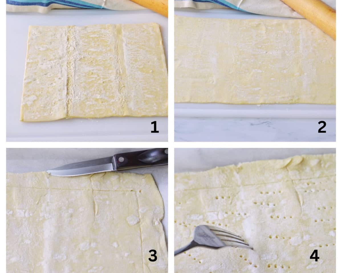 steps for using puff pastry sheets.