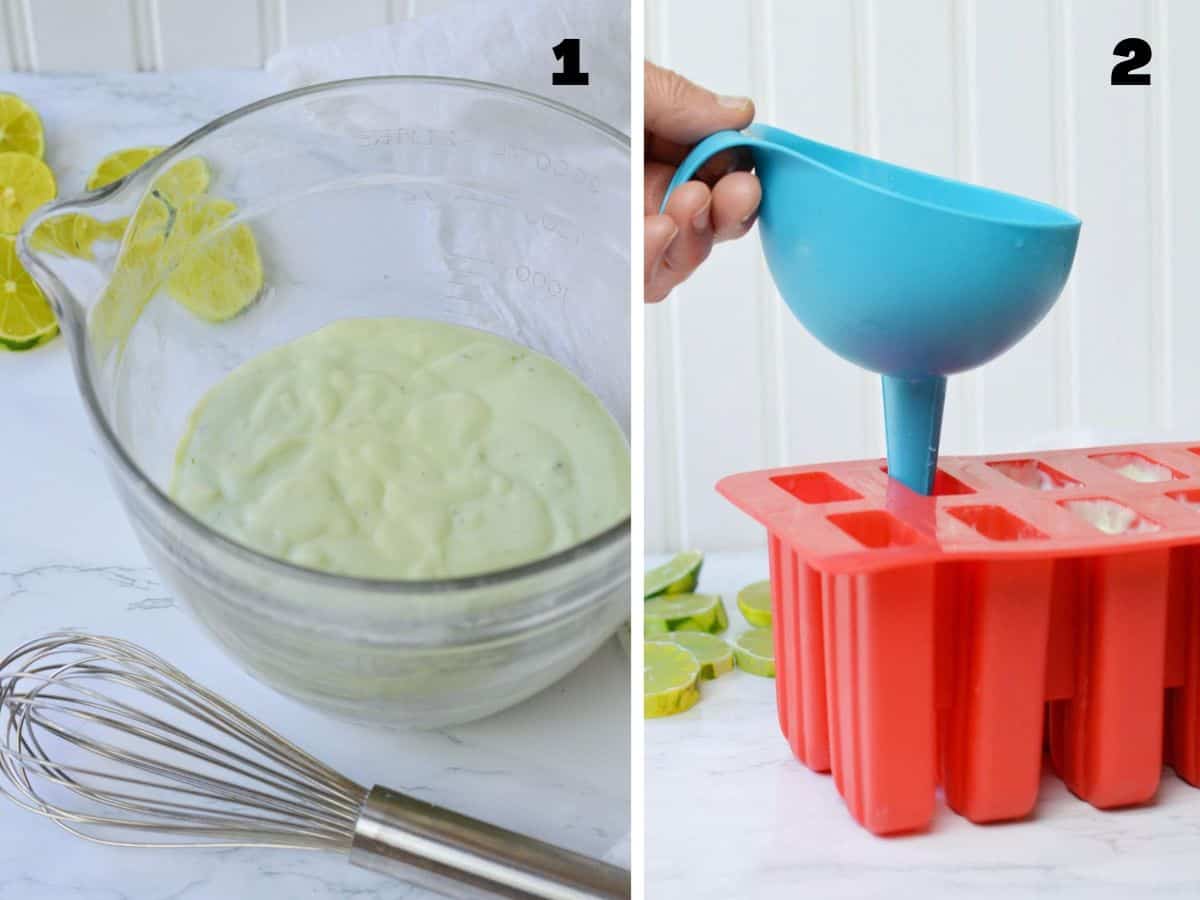 method for filling for key lime pie popsicles numbered.
