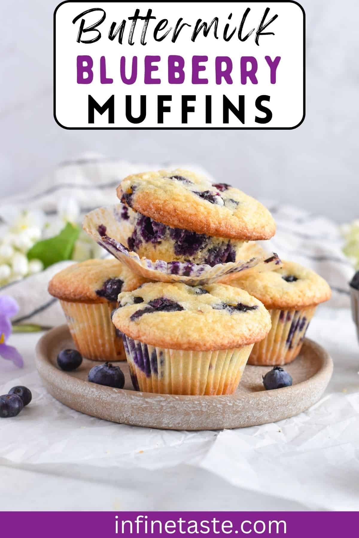 Buttermilk Blueberry Muffins - In Fine Taste