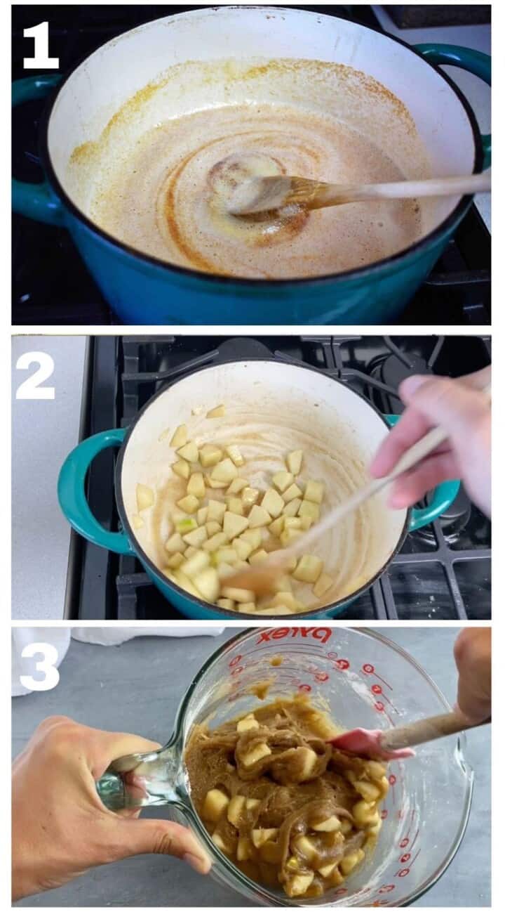 3 images, showing step by step process on how to make this recipe. 