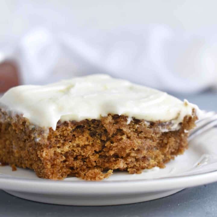 Gingerbread Sheet Cake w/ Lemon Cream Cheese Frosting - In Fine Taste