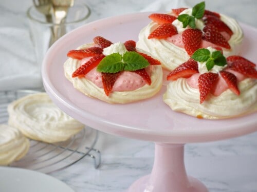 Strawberry Mousse Pavlovas - In Fine Taste