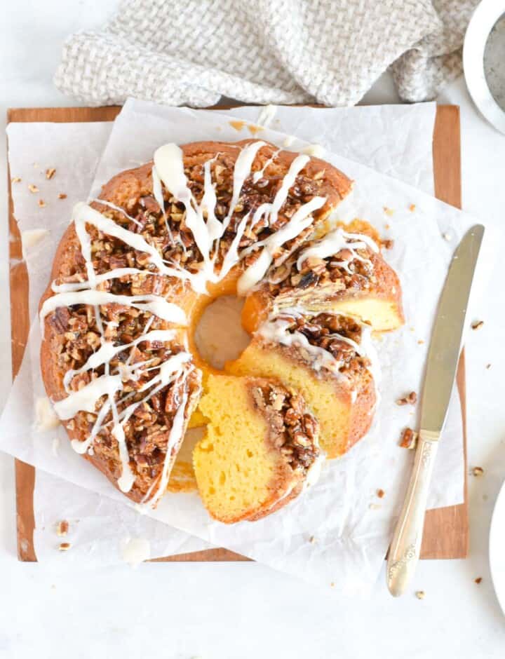 Pecan Upside Down Cake - In Fine Taste