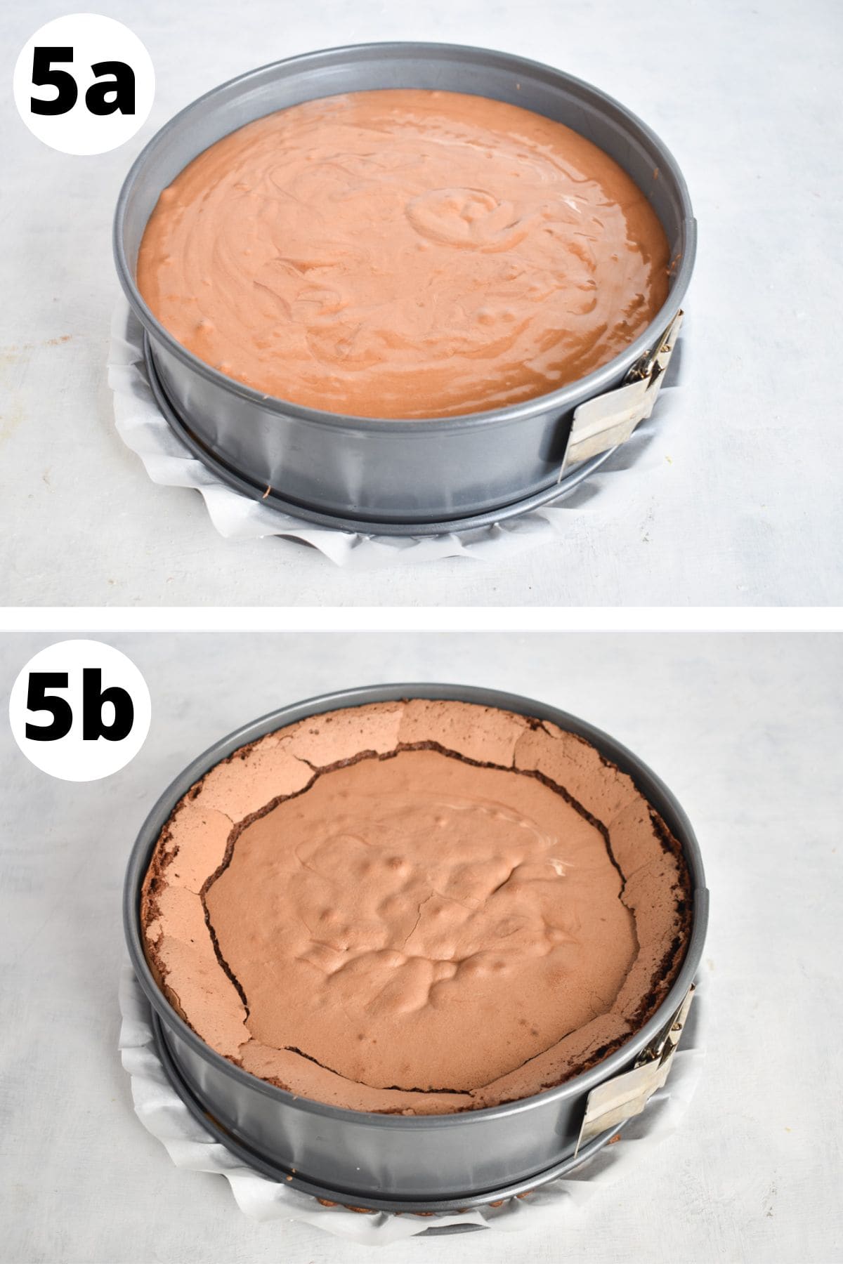 batter poured into pan and baked.