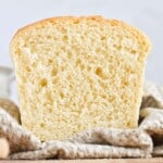 sliced open sandwich bread loaf.