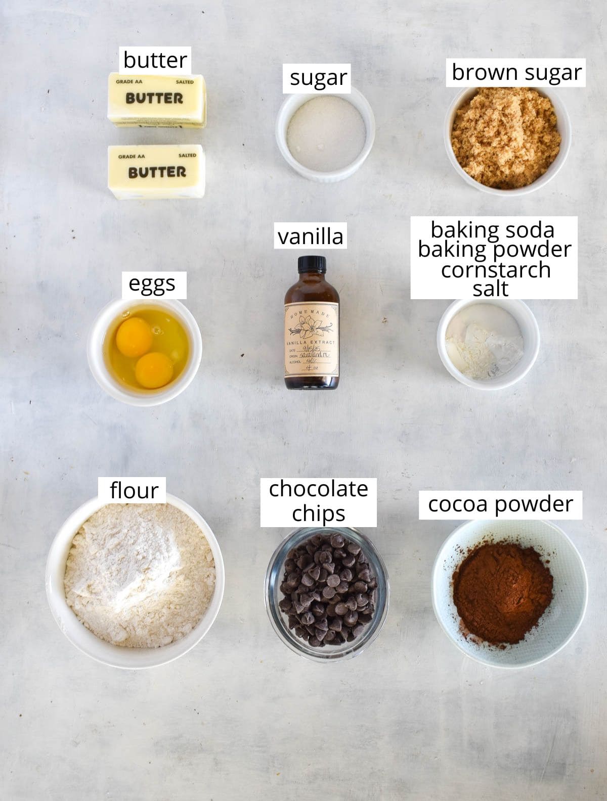 ingredients for recipe laid out.